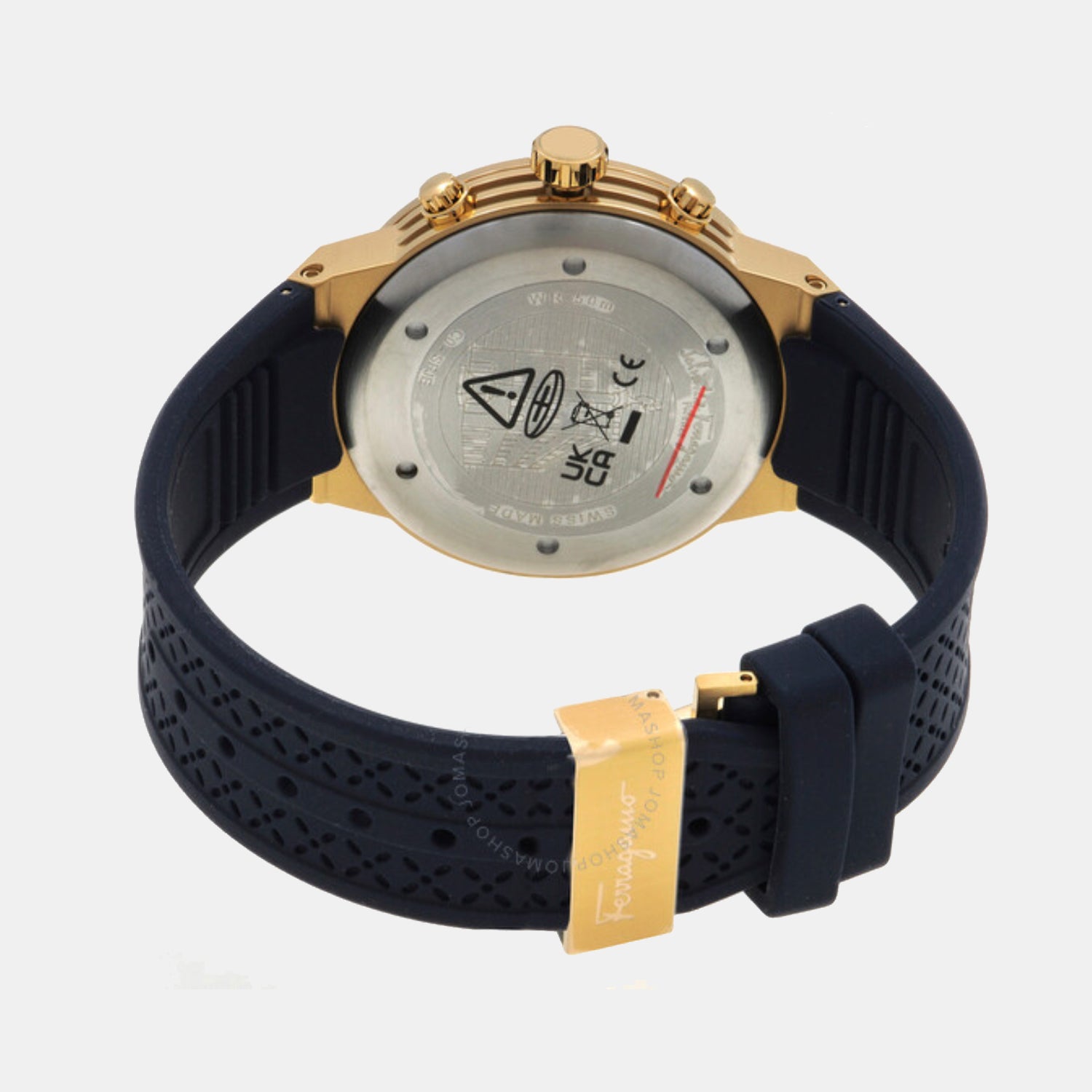 Men Quartz Blue Dial Chronograph Silicone Watch SFJE00824