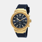 Men Quartz Blue Dial Chronograph Silicone Watch SFJE00824