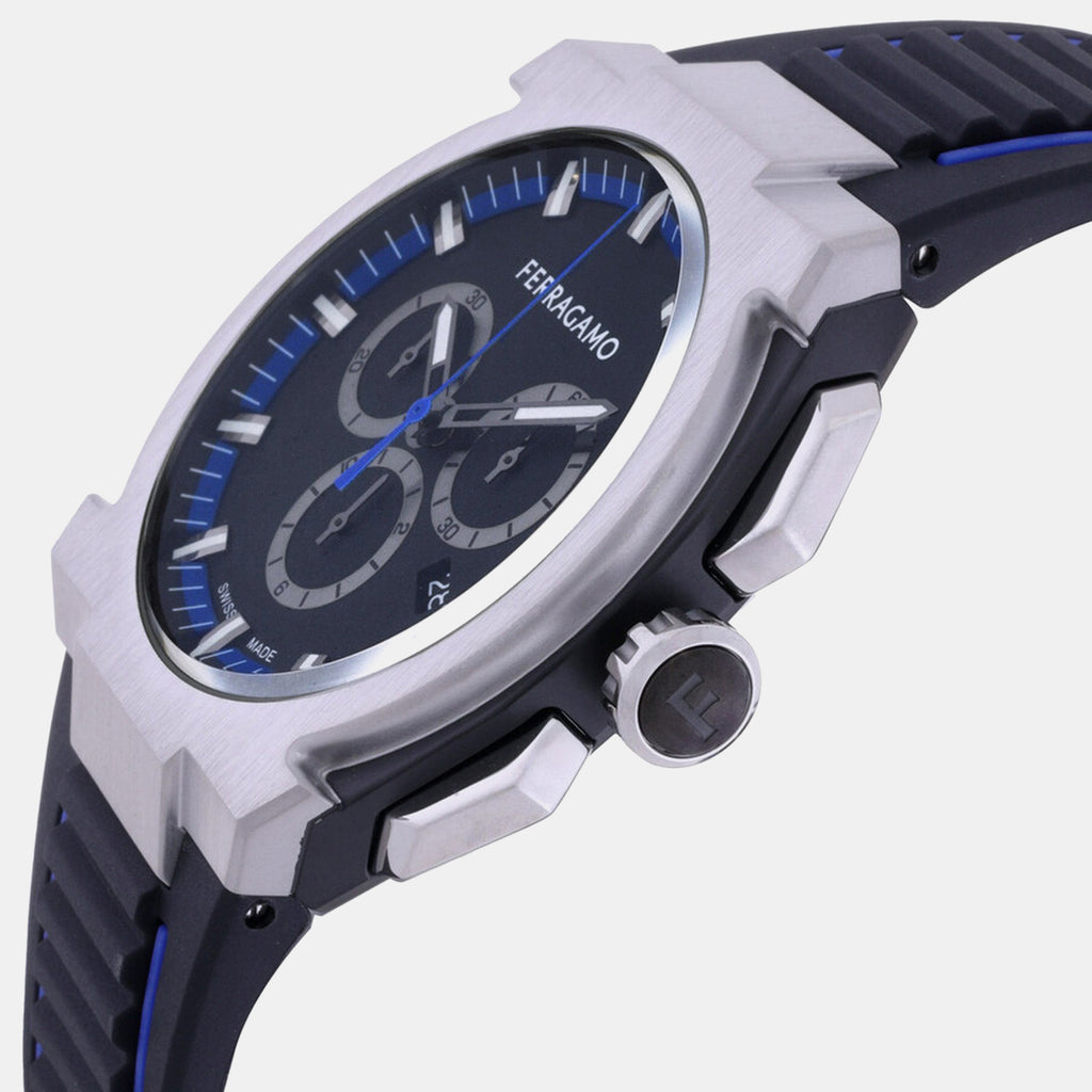 K2-Supreme Chrono 43Mm-Fw Men Quartz Black Dial Chronograph Silicone Watch SFK200123