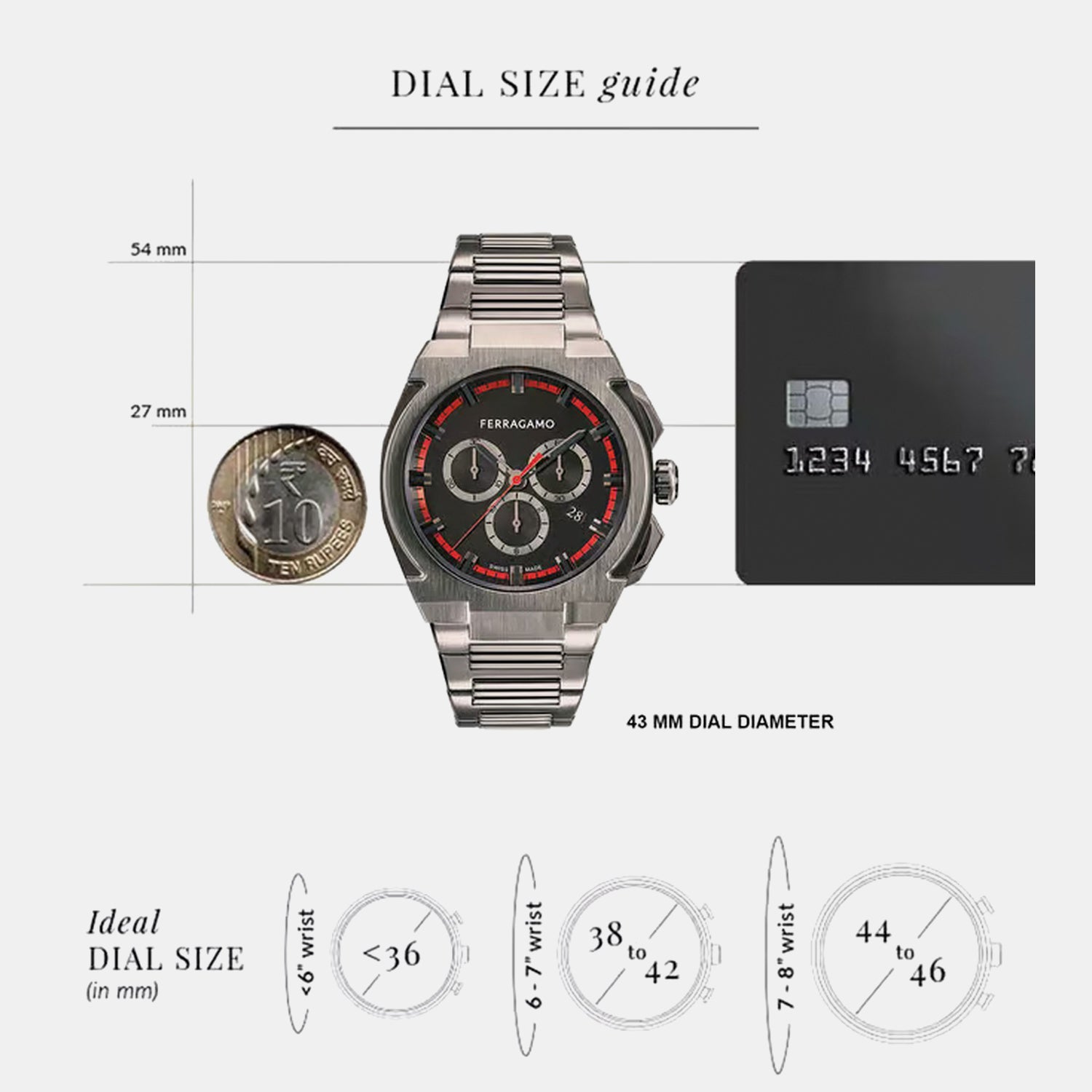 K2-Supreme Chrono 43Mm-Fw Men Quartz Black Dial Chronograph Stainless Steel Watch SFK200423