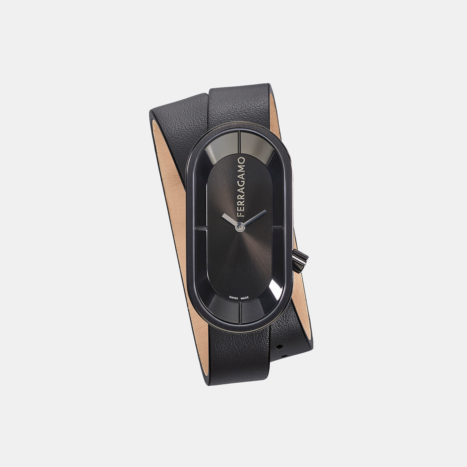 Ferragamo Geometric Black Analog watch