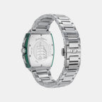 Ke-F-80 Tonneau Men Quartz Green Dial Chronograph Stainless Steel Watch SFKE00523