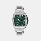 Men Quartz Green Dial Chronograph Stainless Steel Watch SFKE00824