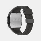 Men Quartz Black Dial Chronograph Silicone Watch SFKE00926