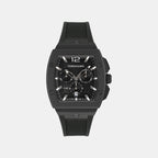 Men Quartz Black Dial Chronograph Silicone Watch SFKE00926