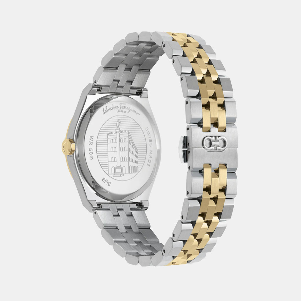 Ki-Vega New 40Mm Men Quartz Silver Dial Analog Stainless Steel Watch SFKI00223