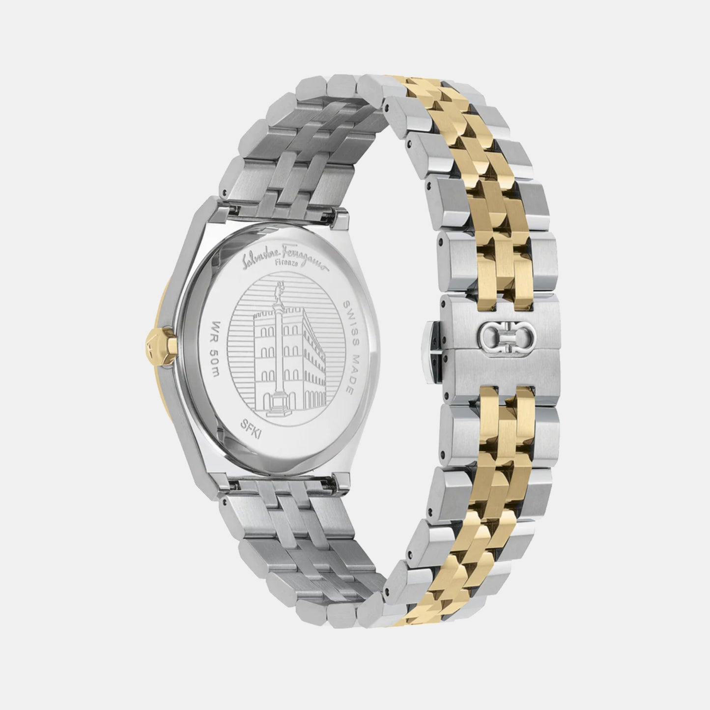 Ki-Vega New 40Mm Men Quartz Silver Dial Analog Stainless Steel Watch SFKI00223