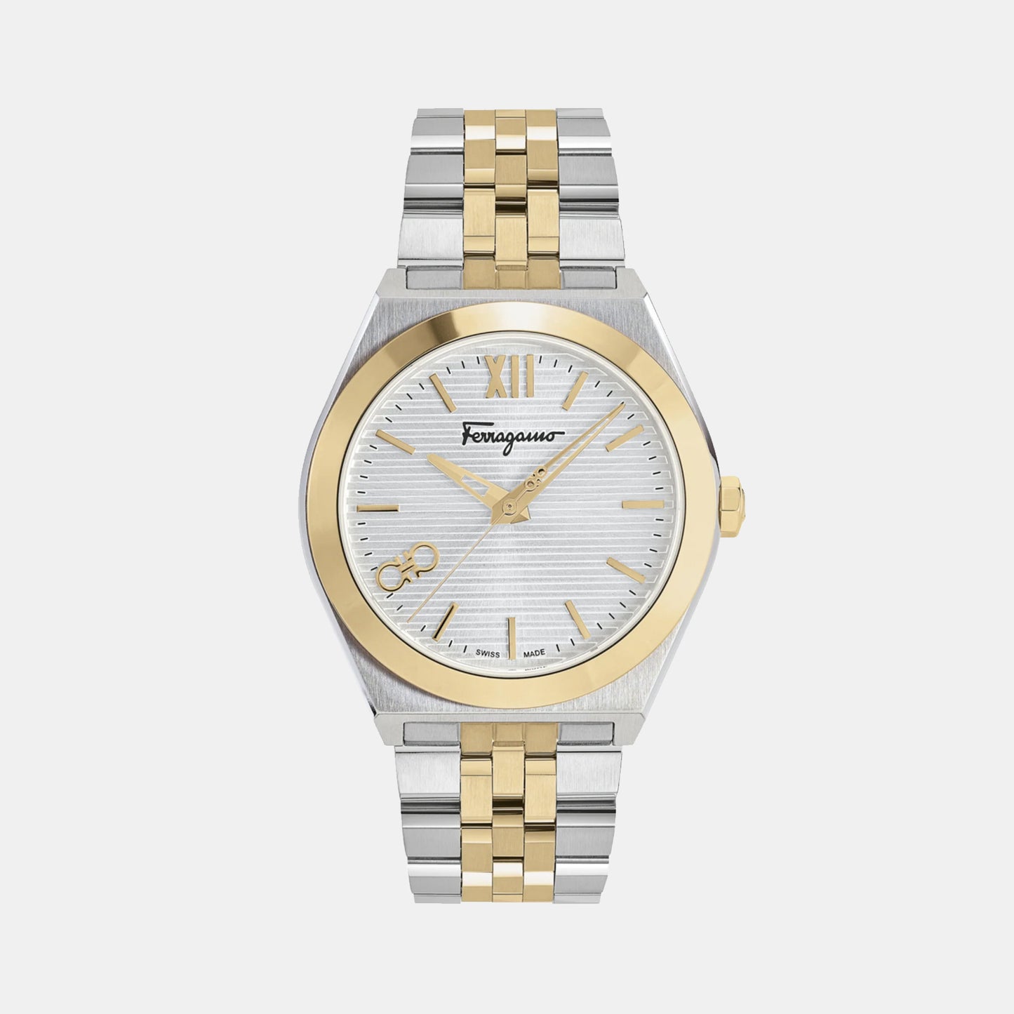 Ki-Vega New 40Mm Men Quartz Silver Dial Analog Stainless Steel Watch SFKI00223