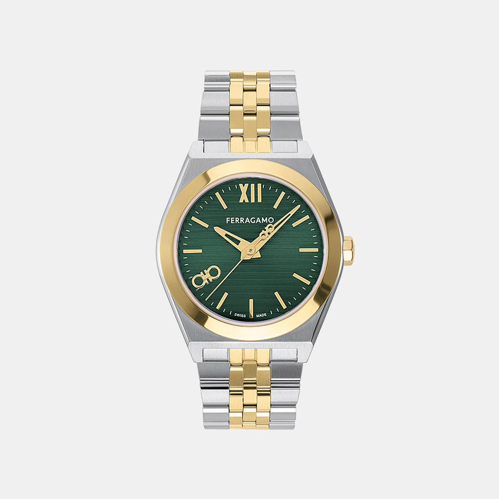 Ferragamo Round Green Analog watch