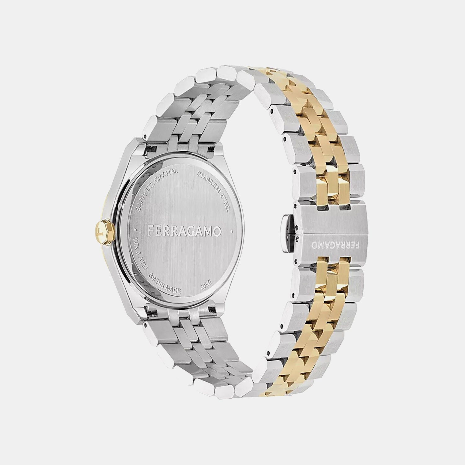 Men Quartz Brown Dial Analog Stainless Steel Watch SFKI01324