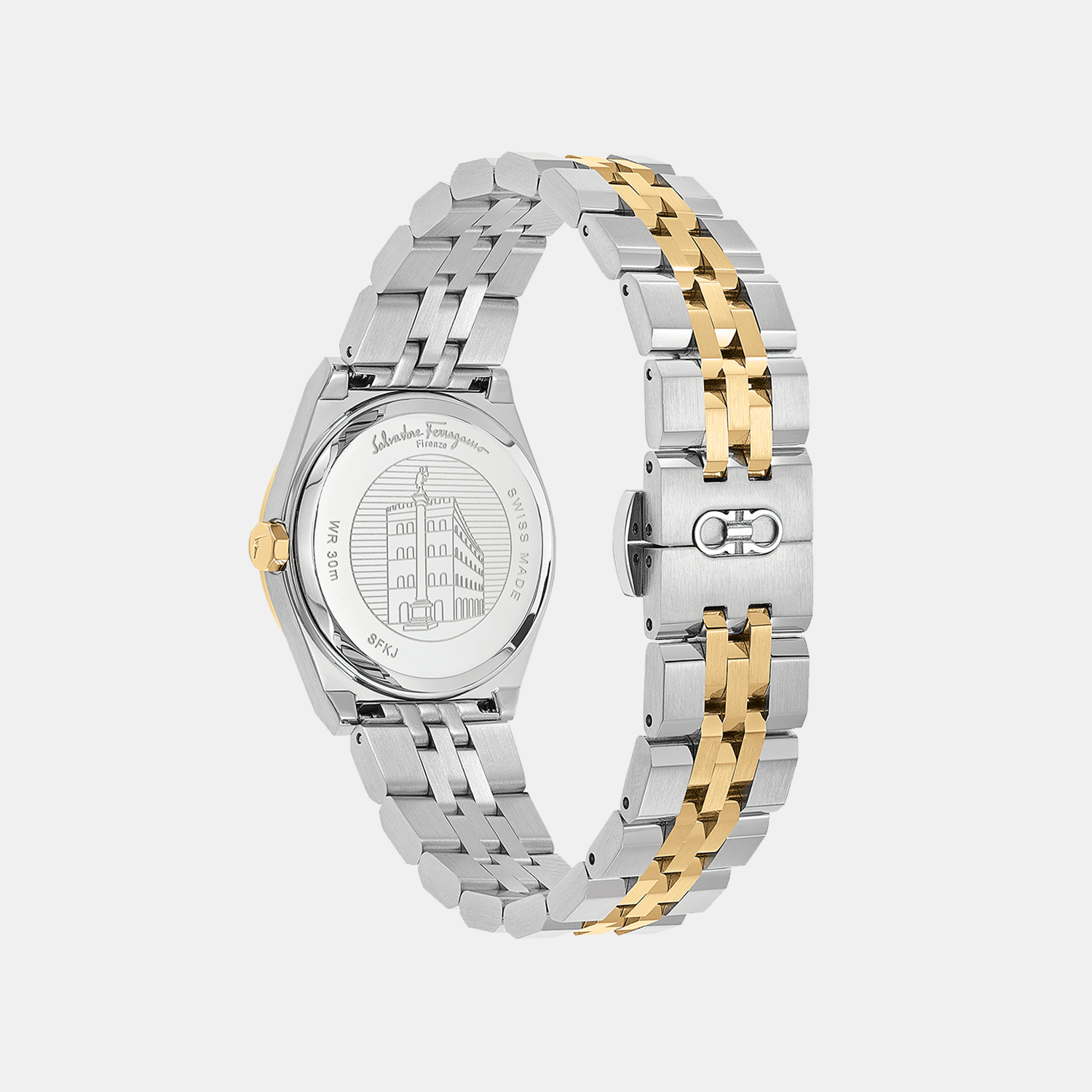 Ferragamo Women Round White Mother Of Pearl watch