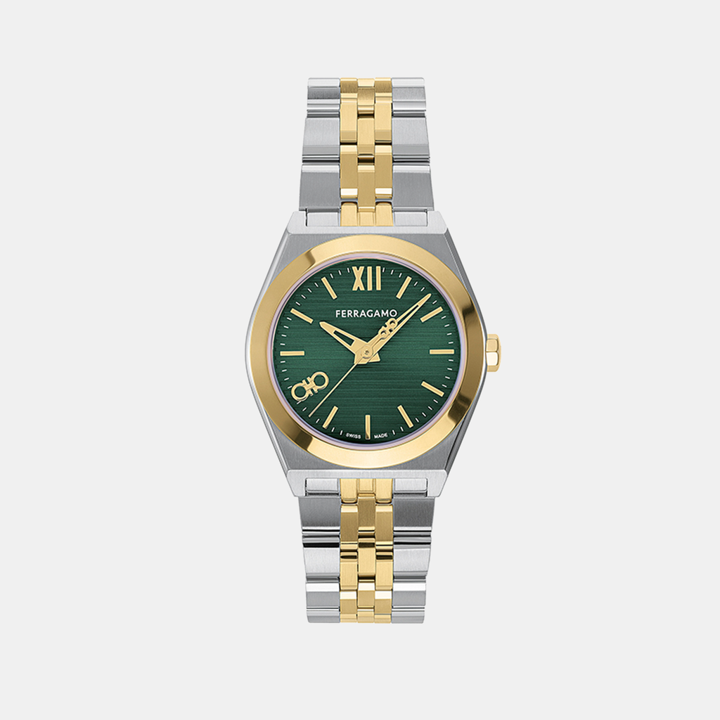 Ferragamo Round Green Analog watch
