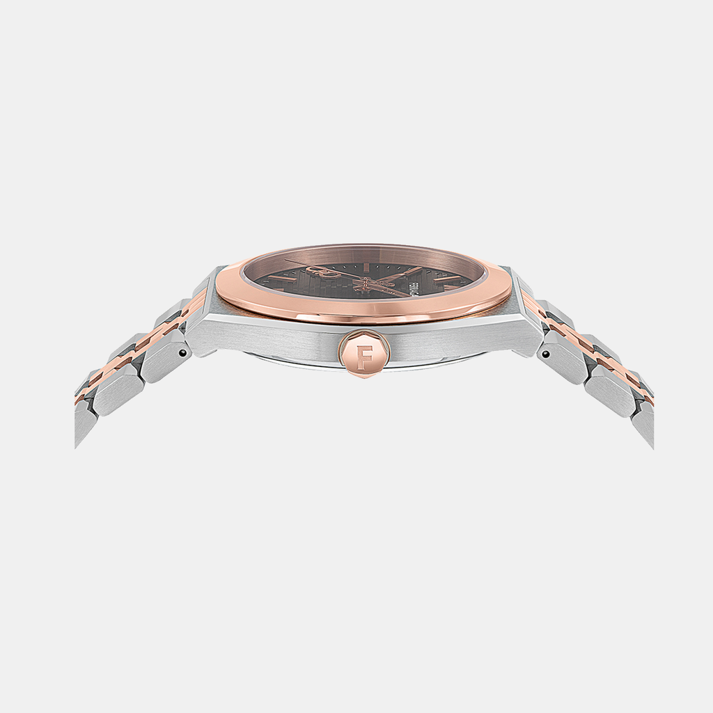 Ferragamo Women Round Black watch