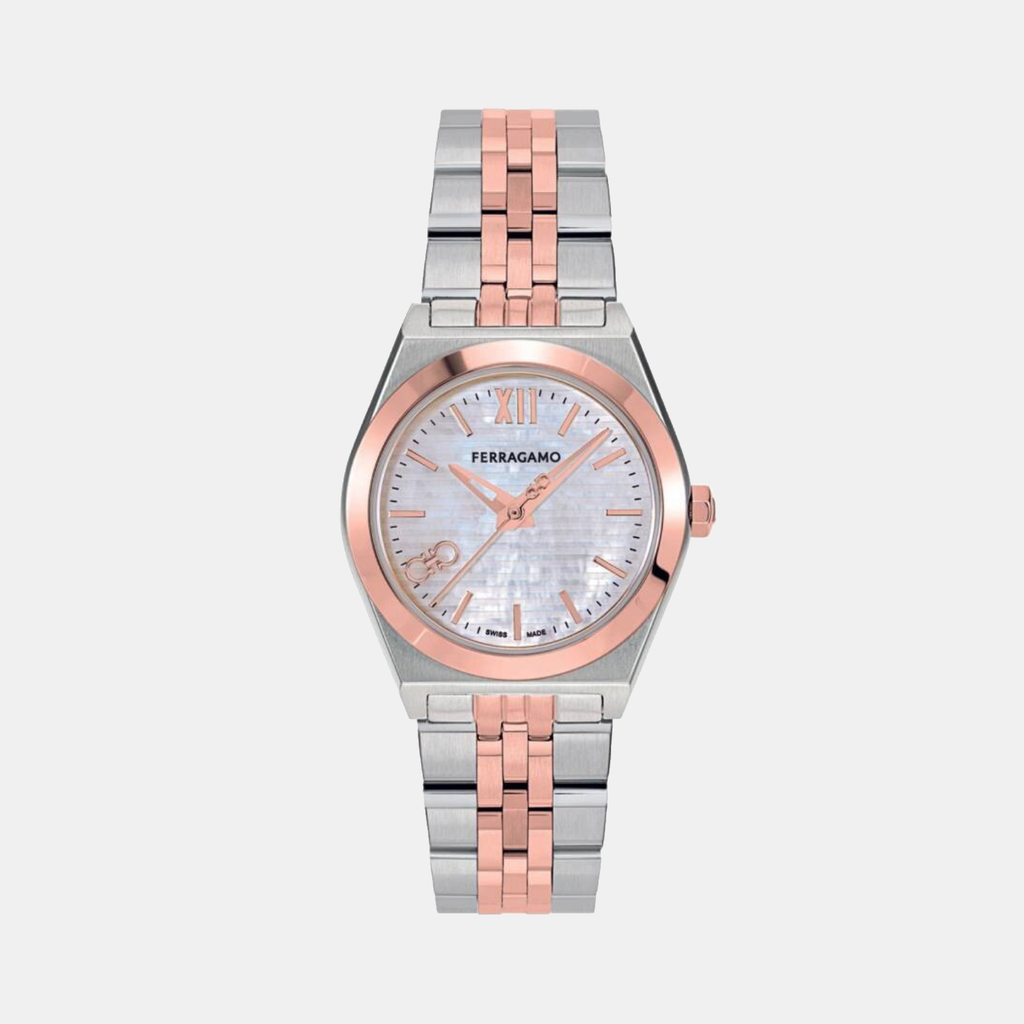 Vega Women Quartz Mother Of Pearl Dial Analog Stainless Steel Watch SFKJ01124