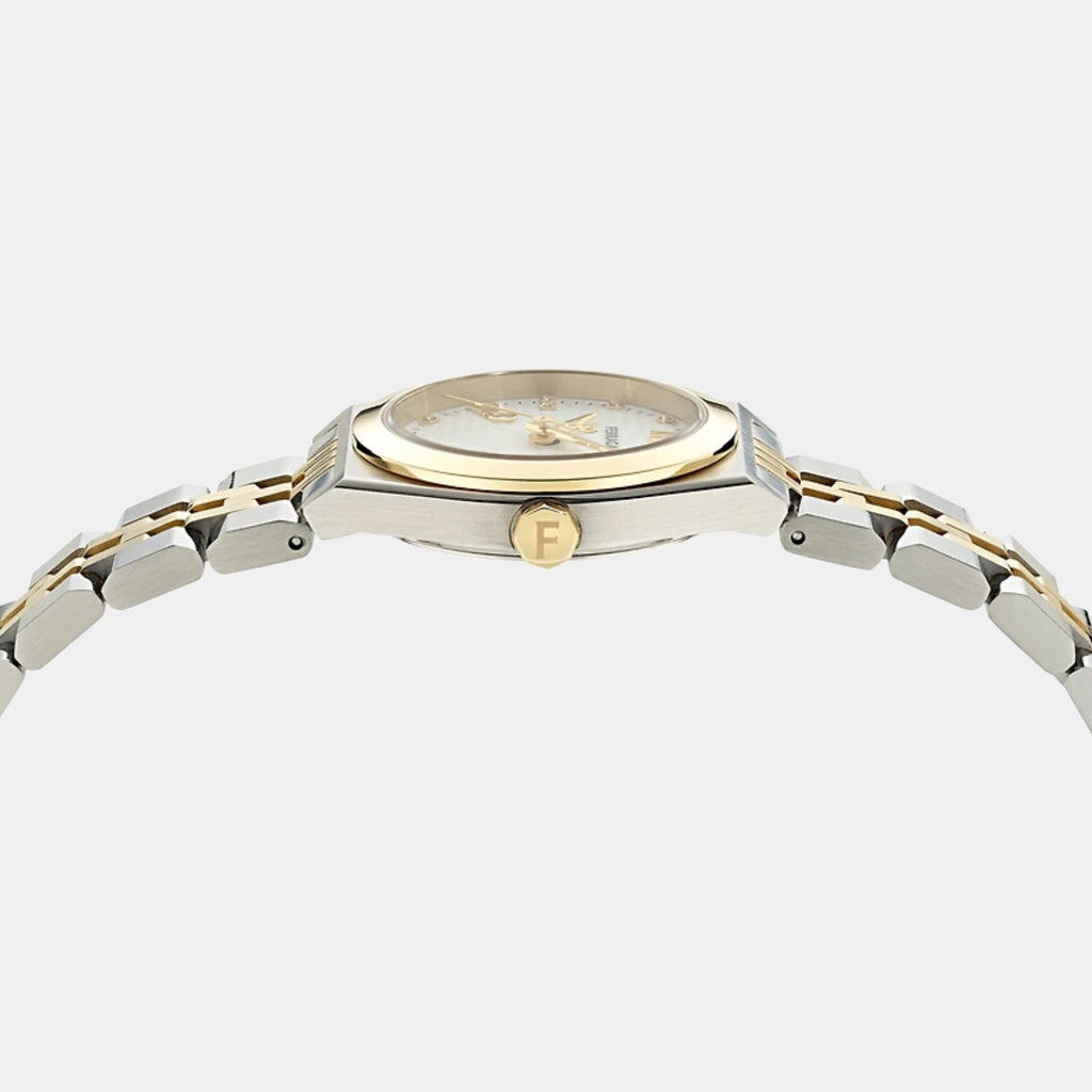 Women Quartz Brown Dial Analog Stainless Steel Watch SFKJ01324