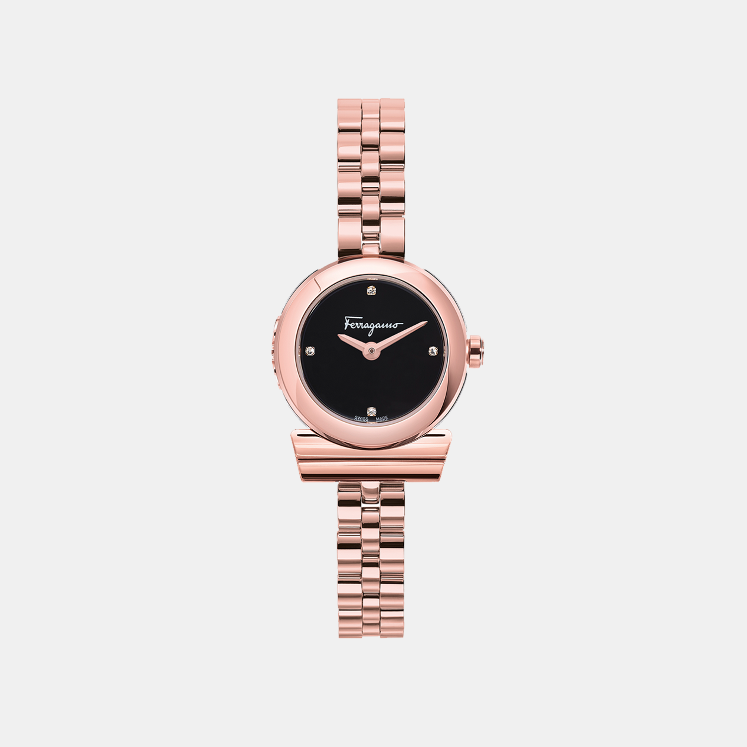 Ferragamo Round Black Analog watch