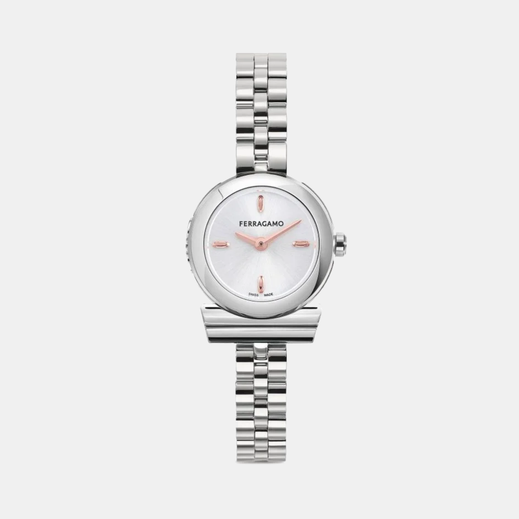 Gancino Women Quartz White Dial Analog Stainless Steel Watch SFKK01423
