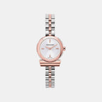 Women Quartz Silver Dial Analog Stainless Steel Watch SFKK01523