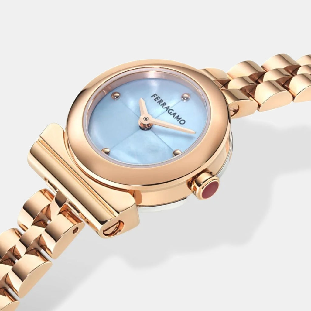 Women Quartz Blue Dial Analog Stainless Steel Watch SFKK02524