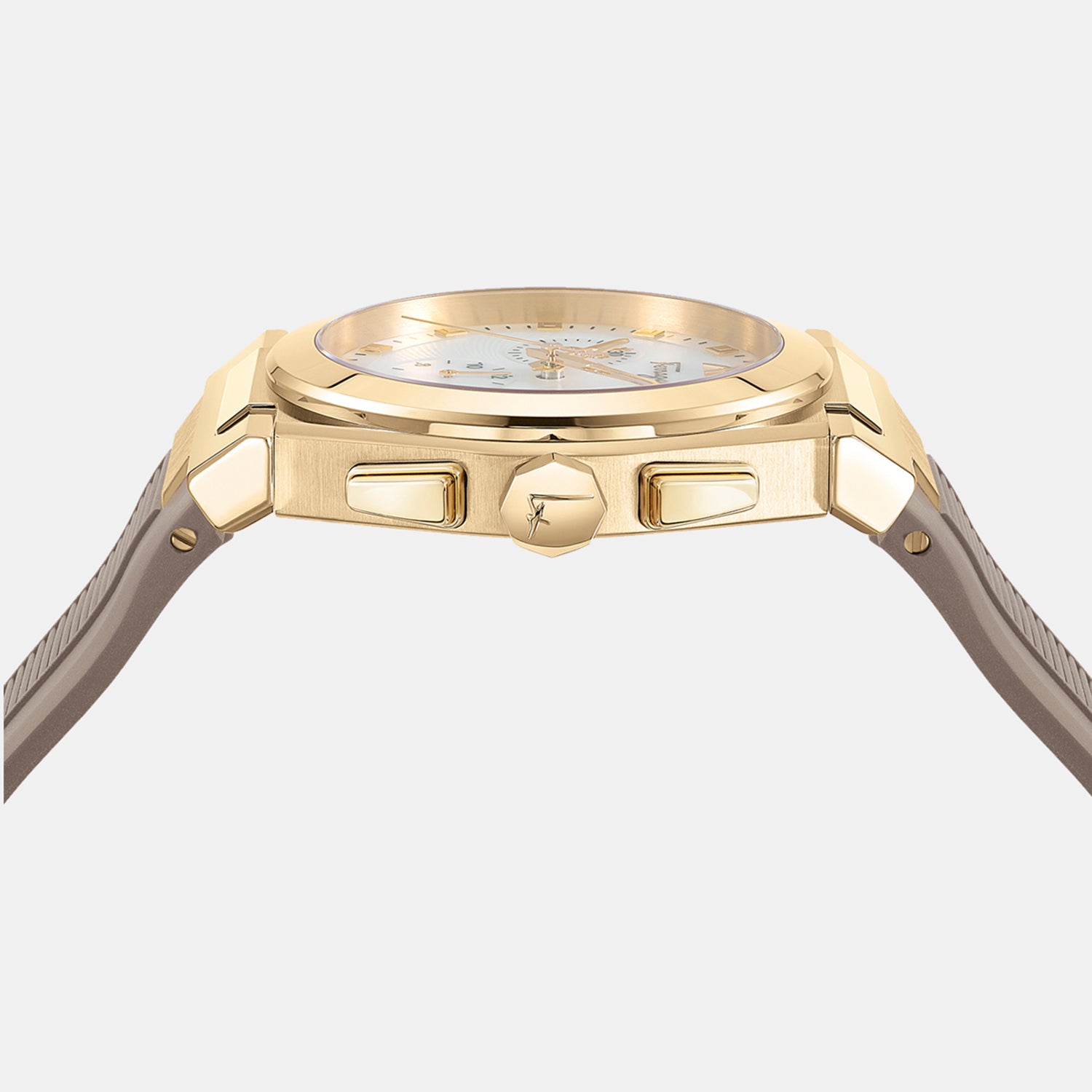 Women Quartz Mother Of Pearl Dial Chronograph Silicone Watch SFKL00123