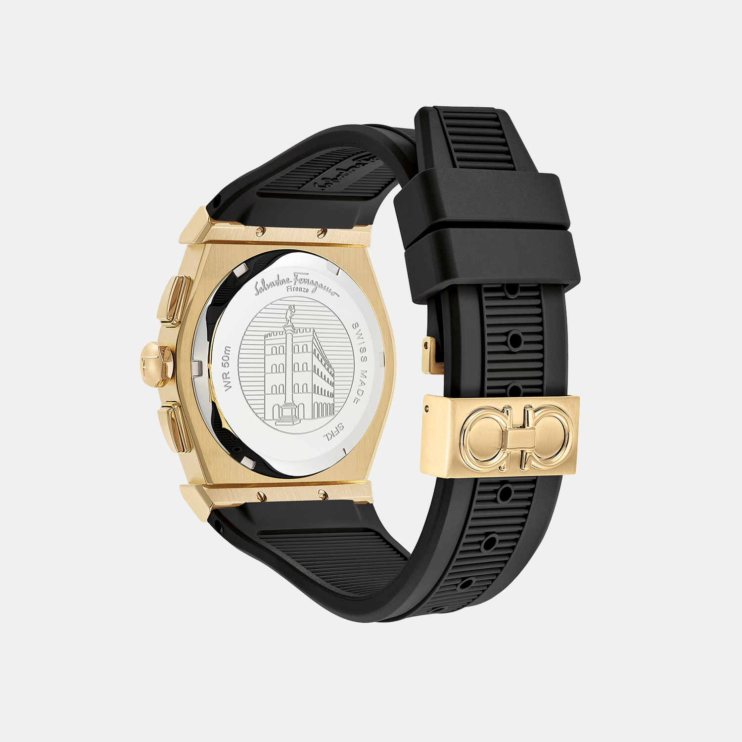 Ferragamo Women Round Black watch