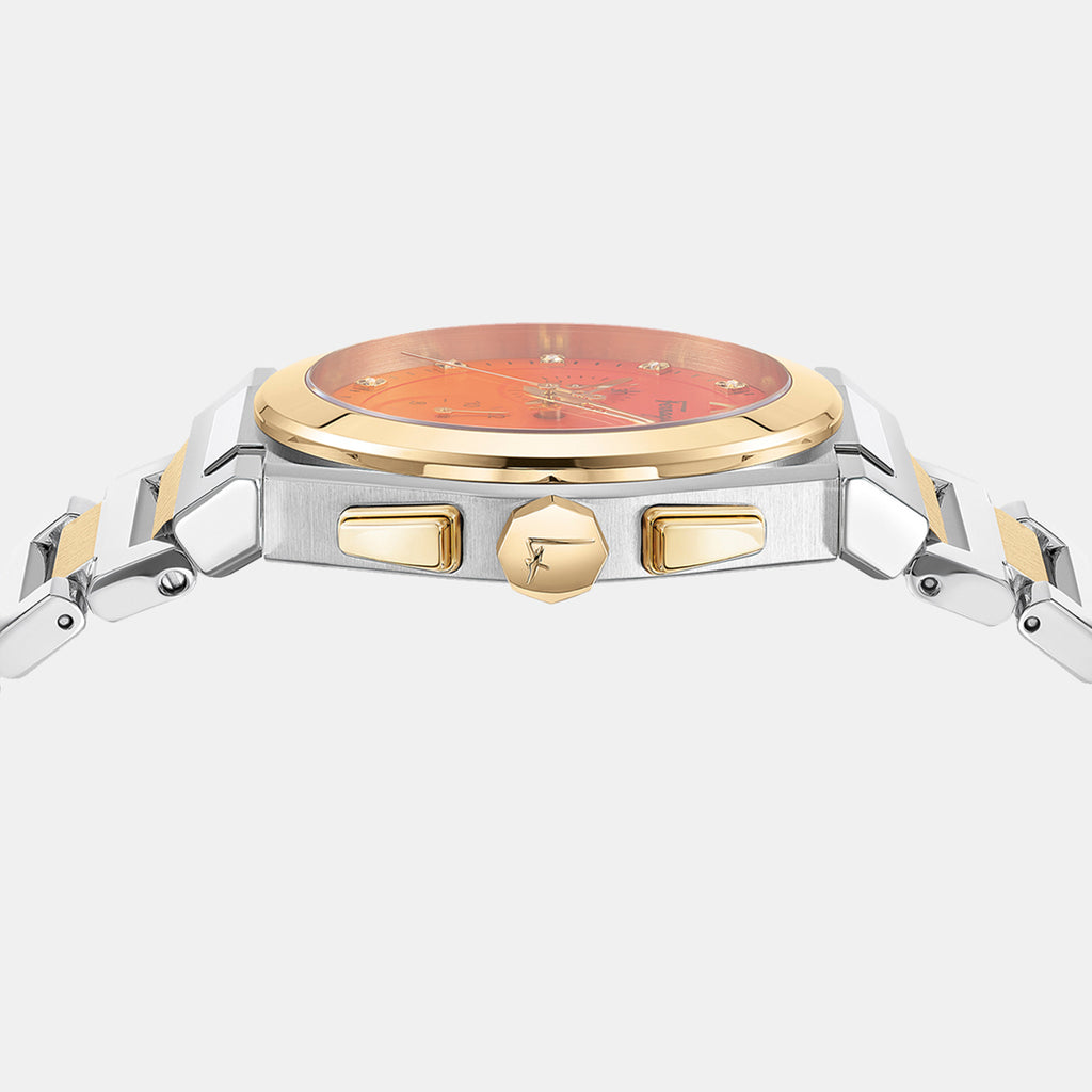Women Quartz Multicolour Dial Chronograph Stainless Steel Watch SFKL00923