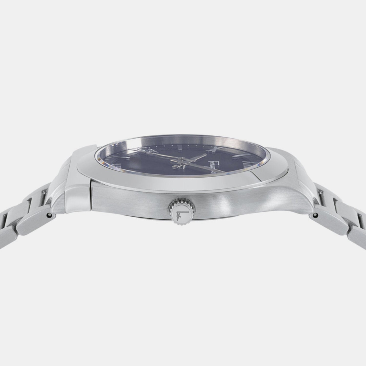 Km-Gancini Gent Men Quartz Blue Dial Analog Stainless Steel Watch SFKM00423