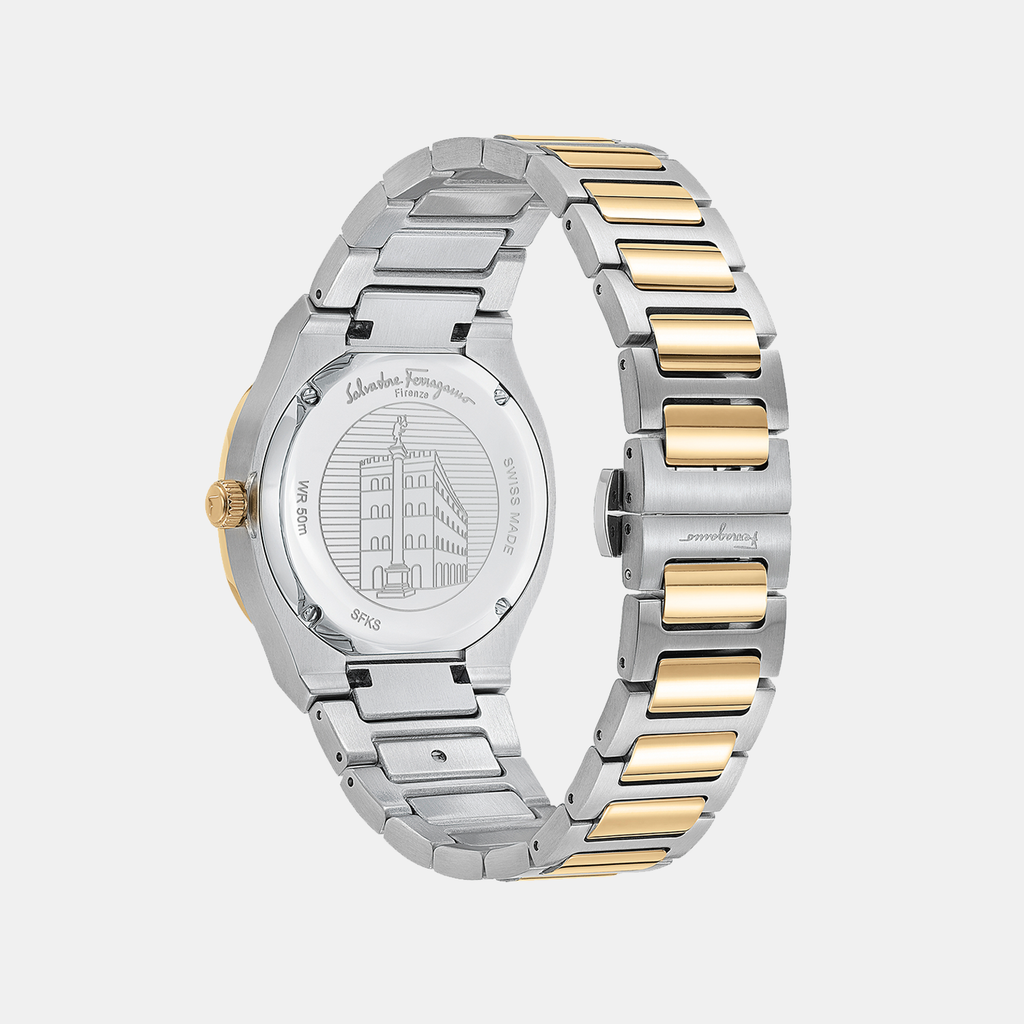 Ferragamo Women Geometric Navy Mother Of Pearl watch