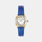 Soft Square 23Mm Women Quartz White Dial Analog Leather Watch SFKU00223