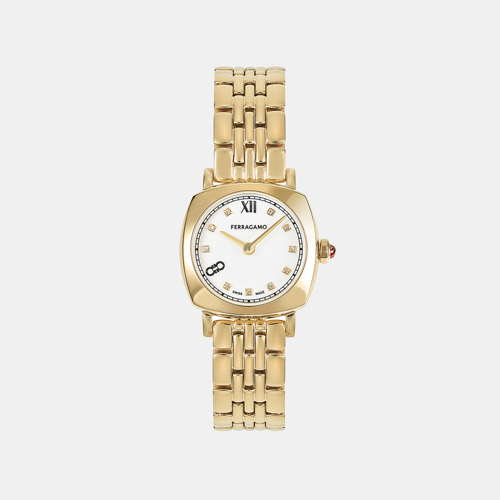 Ferragamo Square White Analog watch