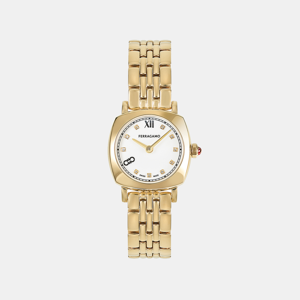 Ferragamo Square White Analog watch