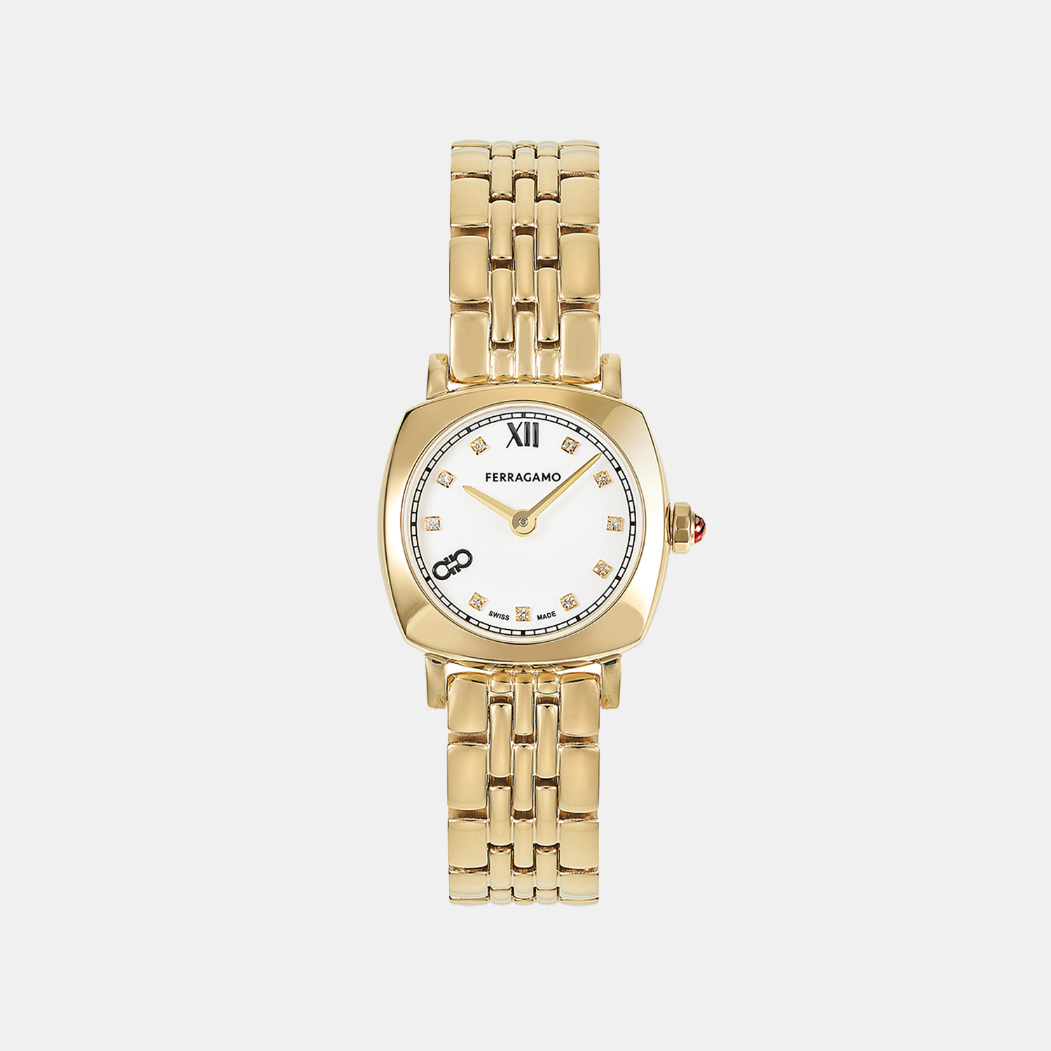 Ferragamo Square White Analog watch