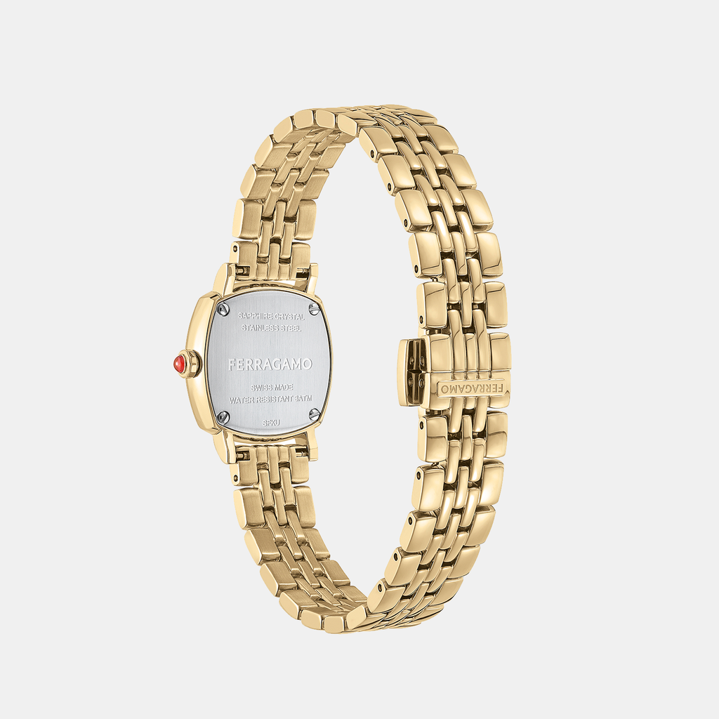Ferragamo Women Square White watch