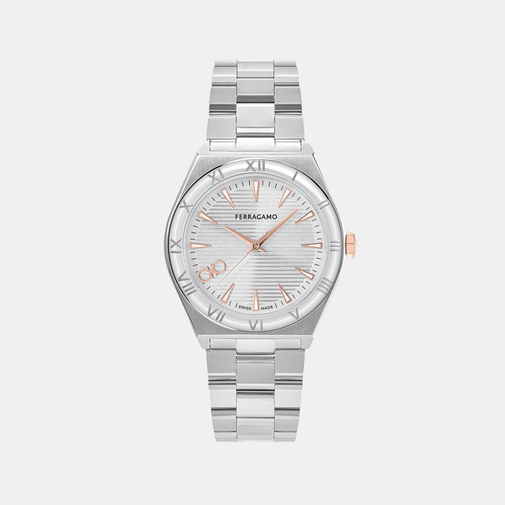 Ferragamo Round Silver Analog watch