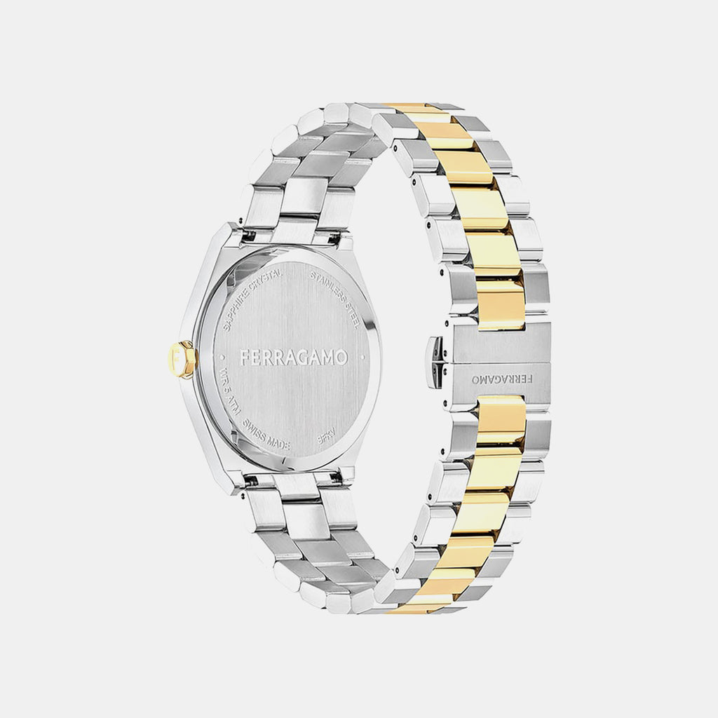 Kv-Vega Upper East 40Mm-F Men Quartz Silver Dial Analog Stainless Steel Watch SFKV00223
