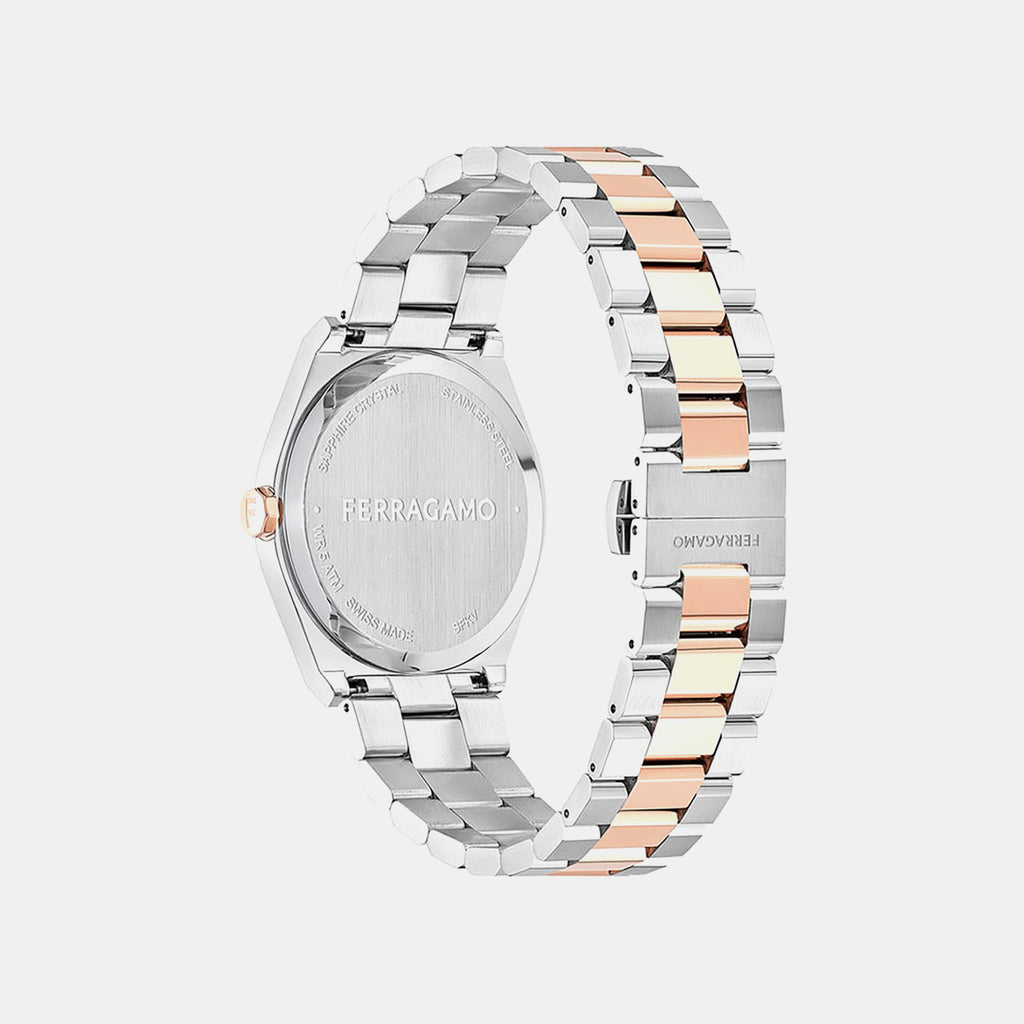 Kv-Vega Upper East 40Mm-F Men Quartz Brown Dial Analog Stainless Steel Watch SFKV00423