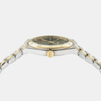 Vega Men Quartz Green Dial Analog Stainless Steel Watch SFKV00625