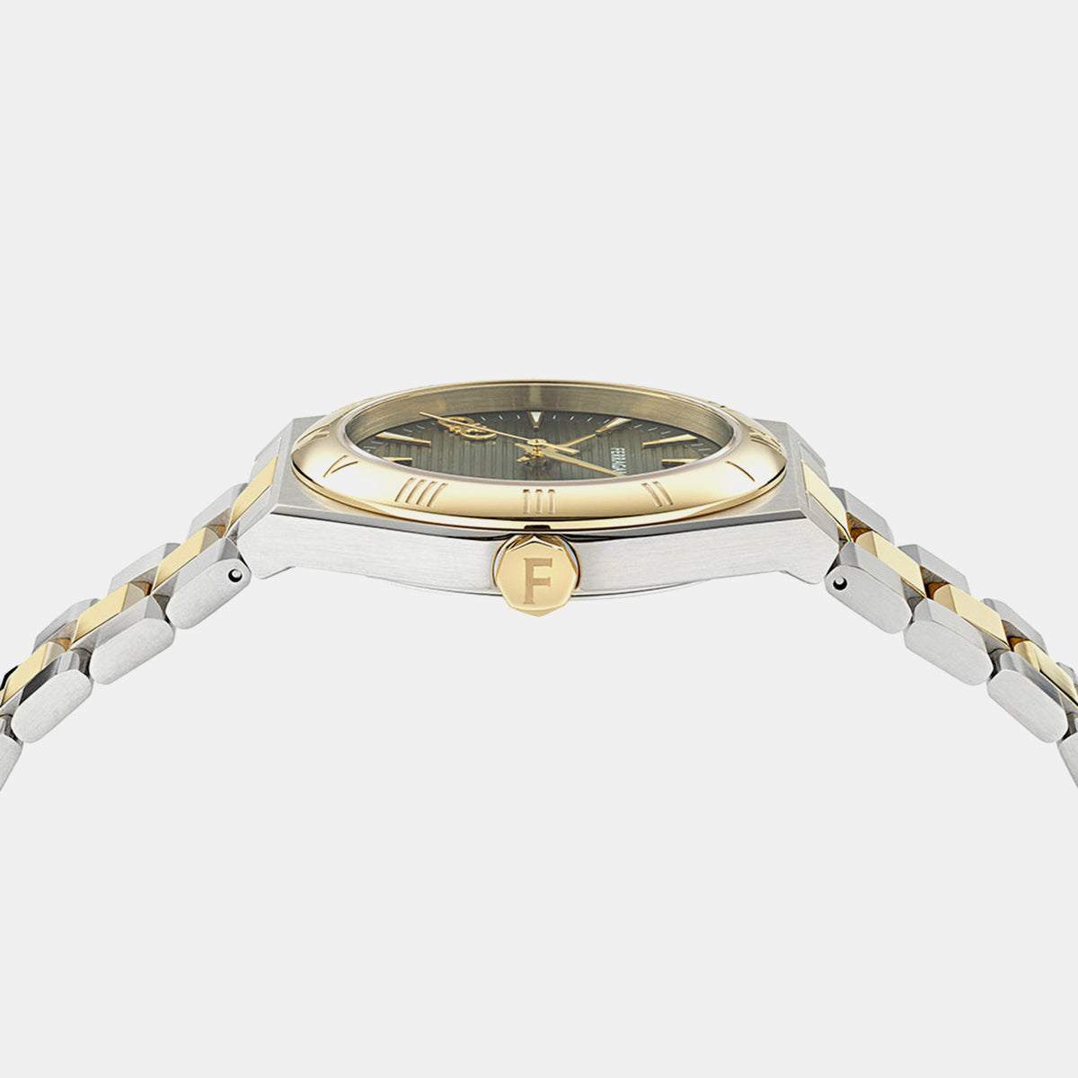 Vega Men Quartz Green Dial Analog Stainless Steel Watch SFKV00625