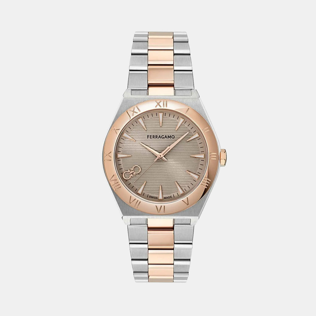Men Quartz Grey Dial Analog Stainless Steel Watch SFKV00725