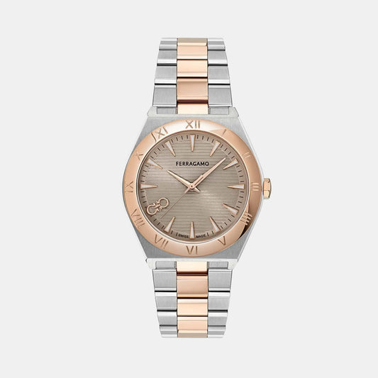 Men Quartz Grey Dial Analog Stainless Steel Watch SFKV00725