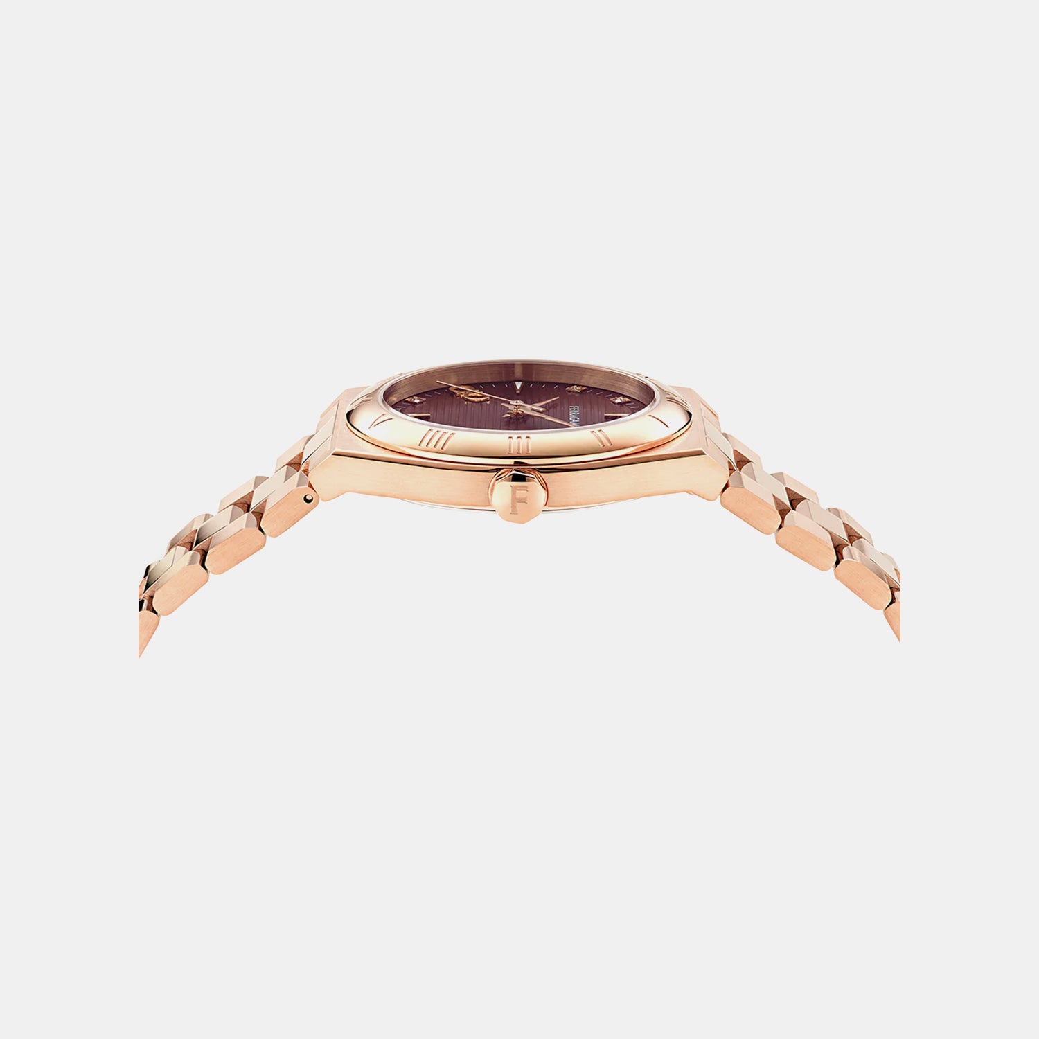 Men Quartz Burgundy Dial Analog Stainless Steel Watch SFKV00825