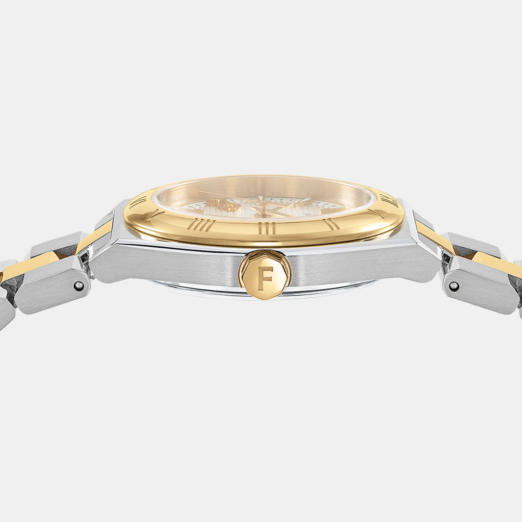 Ky-Vega Upper East 28Mm-F Women Quartz Silver Dial Analog Stainless Steel Watch SFKY00223