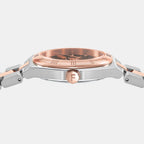 Women Quartz Brown Dial Analog Stainless Steel Watch SFKY00423
