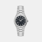 Women Quartz Black Dial Analog Stainless Steel Watch SFKY00525