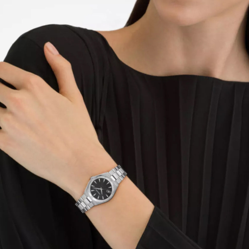 Ky-Vega Upper East 28Mm-F Women Quartz Black Dial Analog Stainless Steel Watch SFKY00525