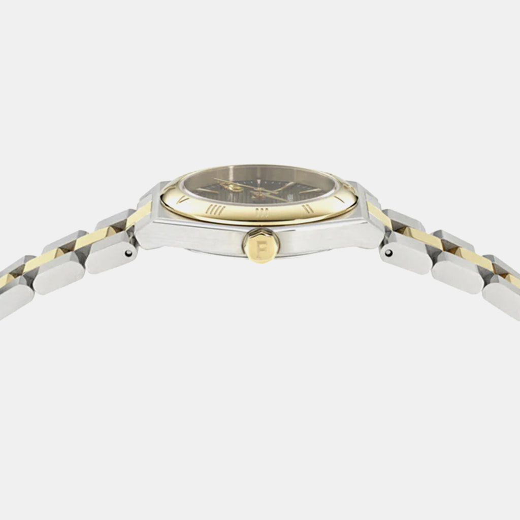 Men Quartz Green Dial Analog Stainless Steel Watch SFKY00625