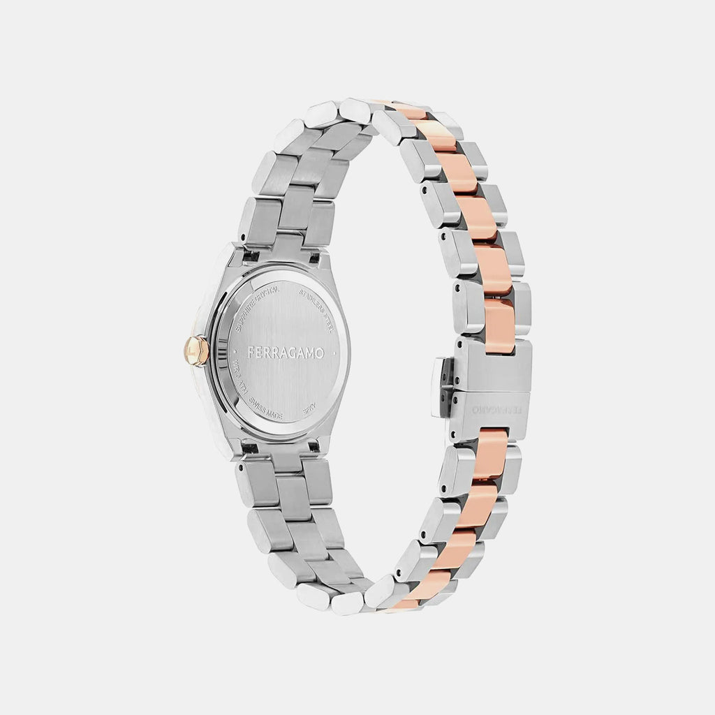 Women Quartz Grey Dial Analog Stainless Steel Watch SFKY00725