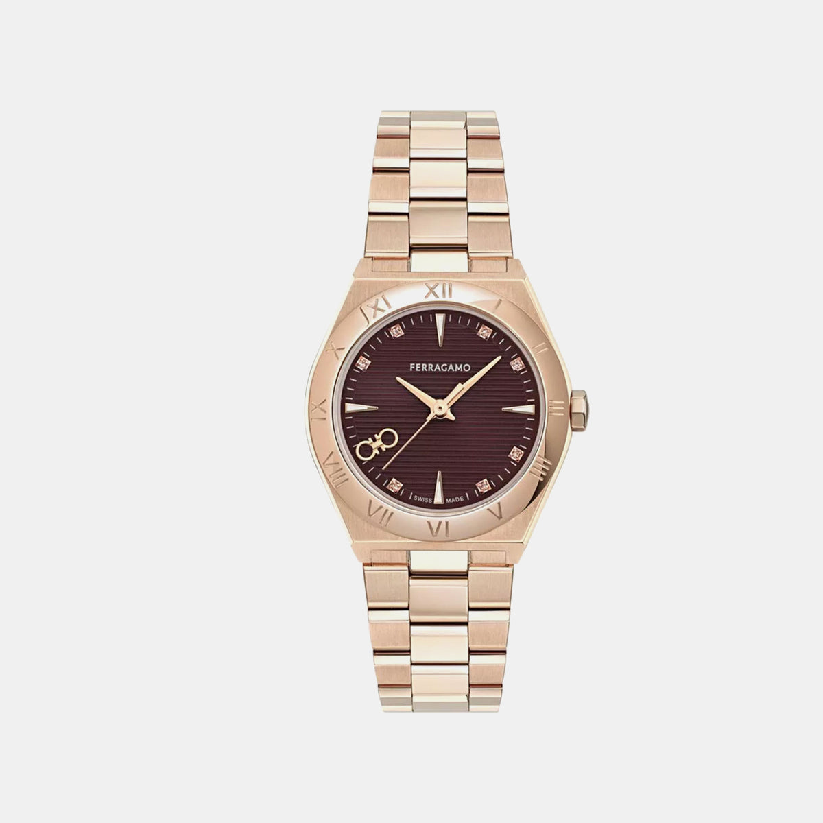 Vega Women Quartz Burgundy Dial Analog Stainless Steel Watch SFKY00825