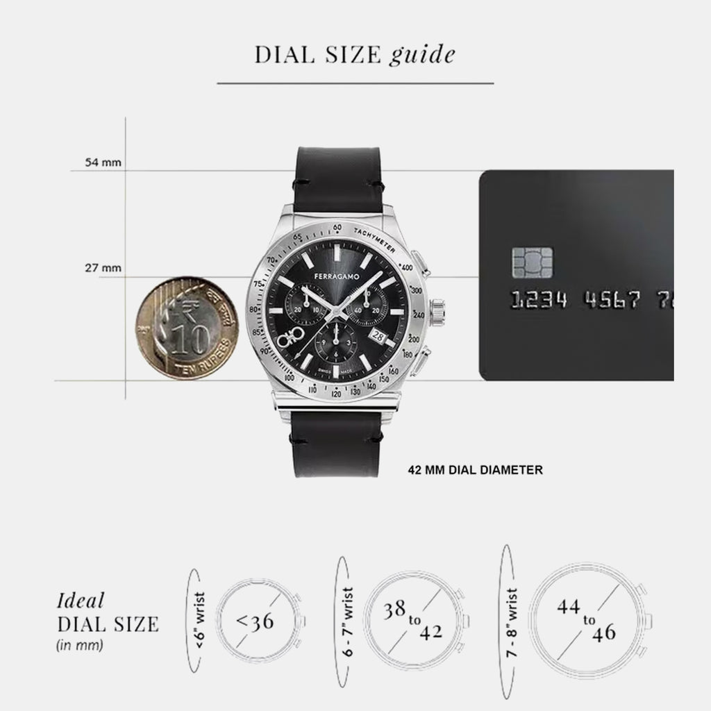 Kz-1927 Chrono 42Mm-Fw Men Quartz Black Dial Chronograph Leather Watch SFKZ00123