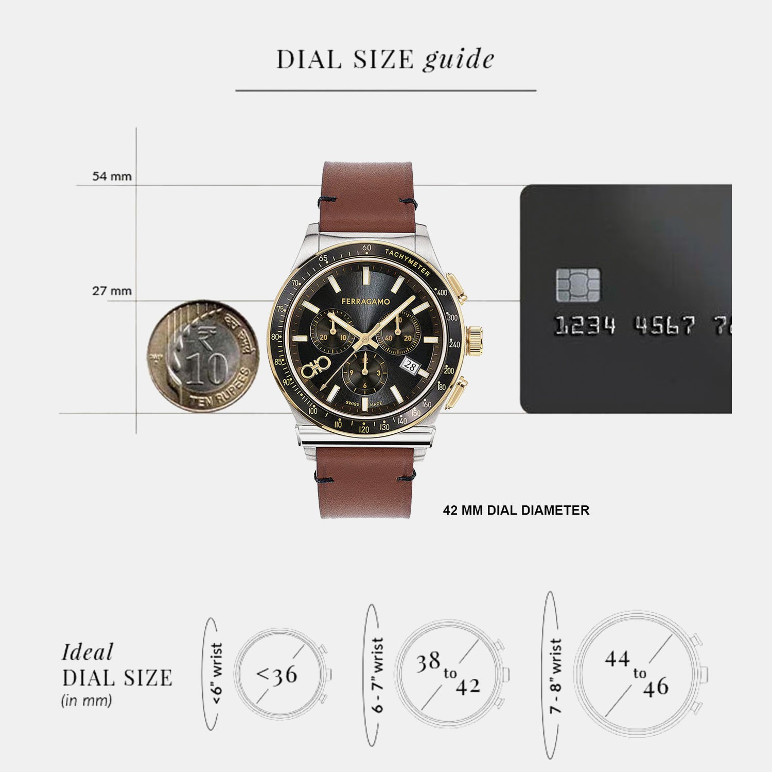 Kz-1927 Chrono 42Mm-Fw Men Quartz Black Dial Chronograph Leather Watch SFKZ00323